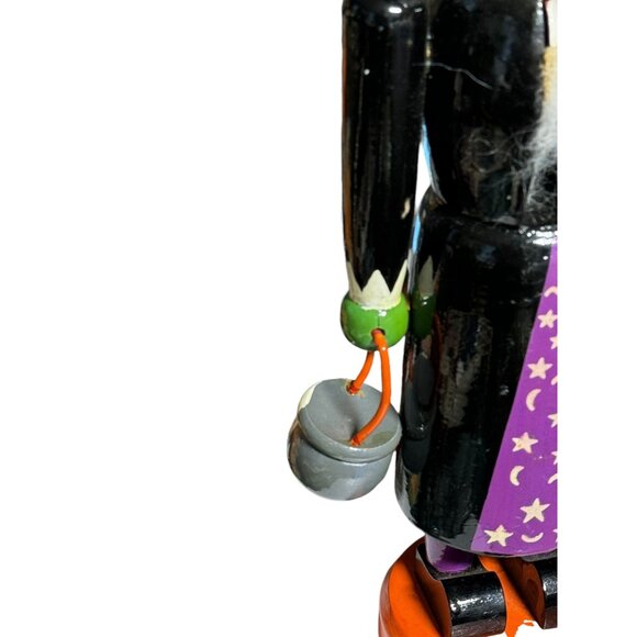 Wooden Witch Nutcracker Halloween Decor For Festive Home Accent - Picture 7 of 8